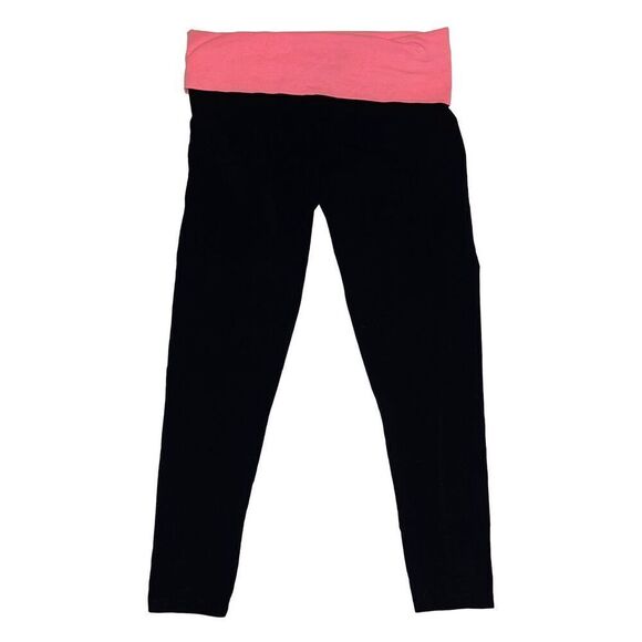 Victoria's Secret PINK Yoga Fold Over Waist Pants Size L - Picture 2 of 3